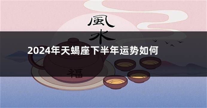 2024年天蝎座下半年运势如何