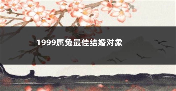 1999属兔最佳结婚对象