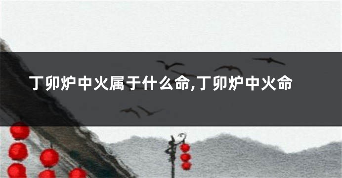 丁卯炉中火属于什么命,丁卯炉中火命