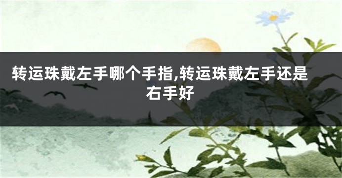 转运珠戴左手哪个手指,转运珠戴左手还是右手好