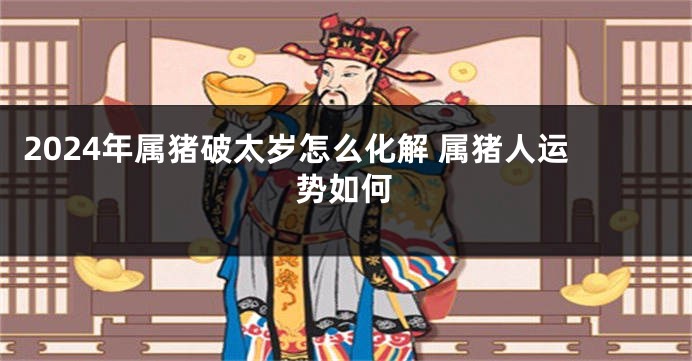 2024年属猪破太岁怎么化解 属猪人运势如何