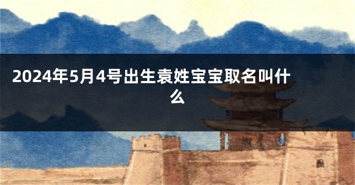 2024年5月4号出生袁姓宝宝取名叫什么