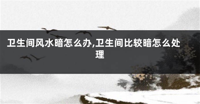 卫生间风水暗怎么办,卫生间比较暗怎么处理