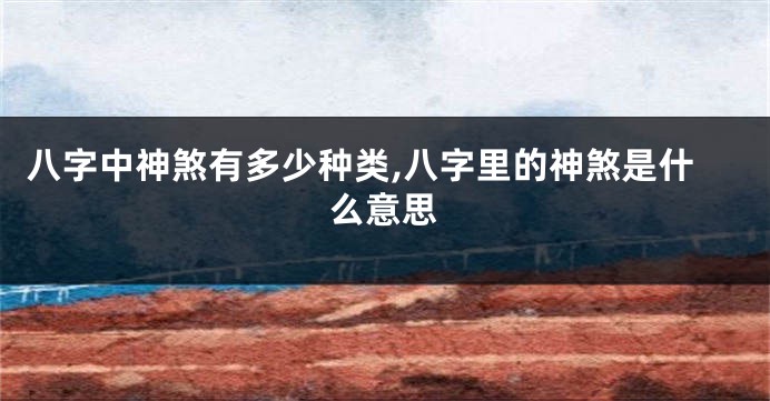 八字中神煞有多少种类,八字里的神煞是什么意思