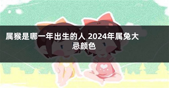 属猴是哪一年出生的人 2024年属兔大忌颜色