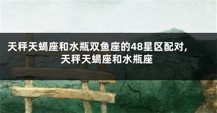 天秤天蝎座和水瓶双鱼座的48星区配对,天秤天蝎座和水瓶座