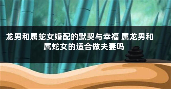 龙男和属蛇女婚配的默契与幸福 属龙男和属蛇女的适合做夫妻吗