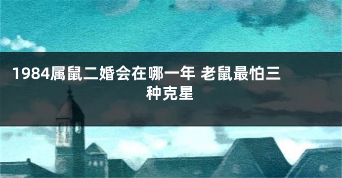 1984属鼠二婚会在哪一年 老鼠最怕三种克星
