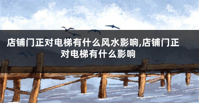 店铺门正对电梯有什么风水影响,店铺门正对电梯有什么影响