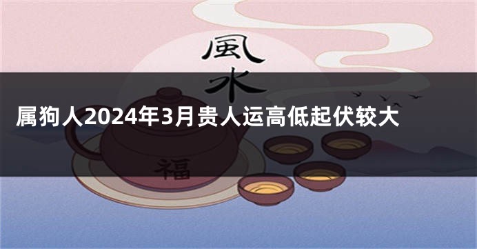 属狗人2024年3月贵人运高低起伏较大