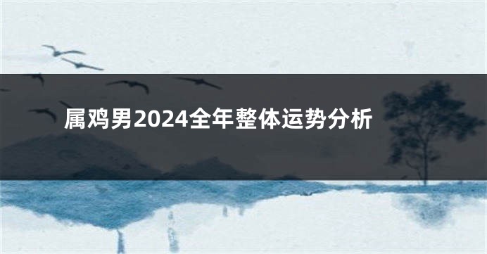 属鸡男2024全年整体运势分析
