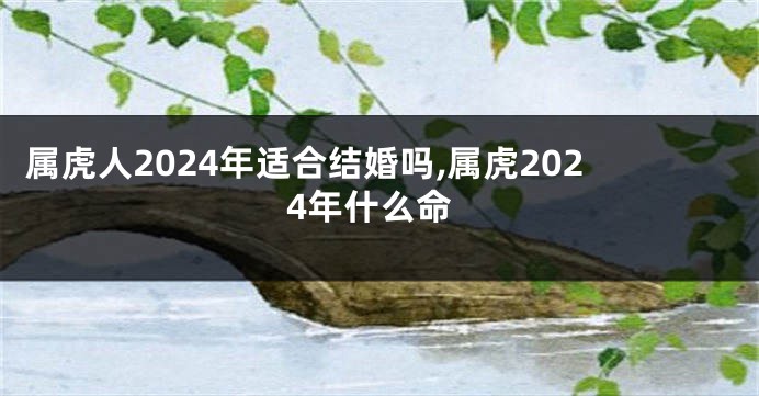 属虎人2024年适合结婚吗,属虎2024年什么命
