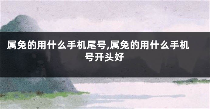 属兔的用什么手机尾号,属兔的用什么手机号开头好