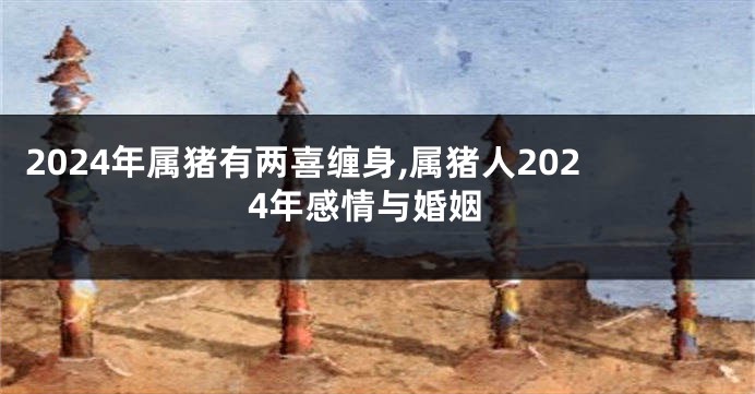 2024年属猪有两喜缠身,属猪人2024年感情与婚姻