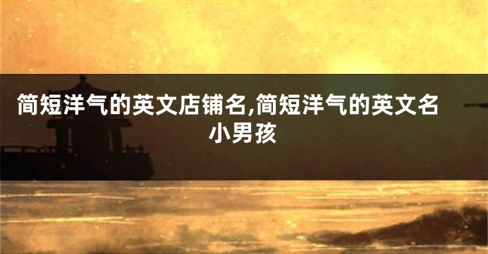 简短洋气的英文店铺名,简短洋气的英文名小男孩