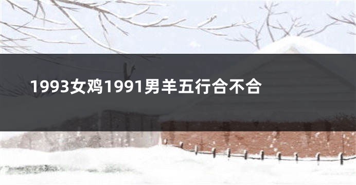 1993女鸡1991男羊五行合不合