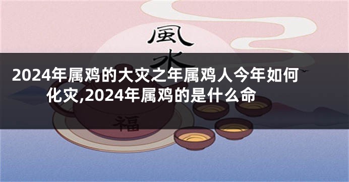 2024年属鸡的大灾之年属鸡人今年如何化灾,2024年属鸡的是什么命