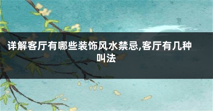 详解客厅有哪些装饰风水禁忌,客厅有几种叫法