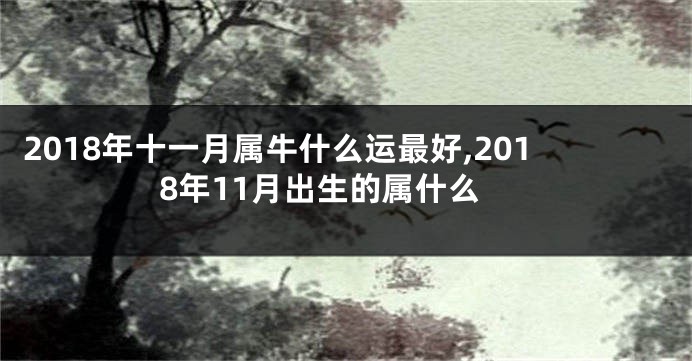 2018年十一月属牛什么运最好,2018年11月出生的属什么