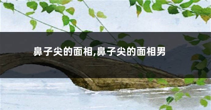 鼻子尖的面相,鼻子尖的面相男