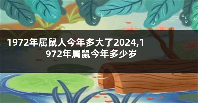 1972年属鼠人今年多大了2024,1972年属鼠今年多少岁