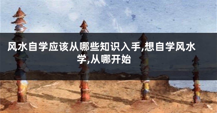 风水自学应该从哪些知识入手,想自学风水学,从哪开始