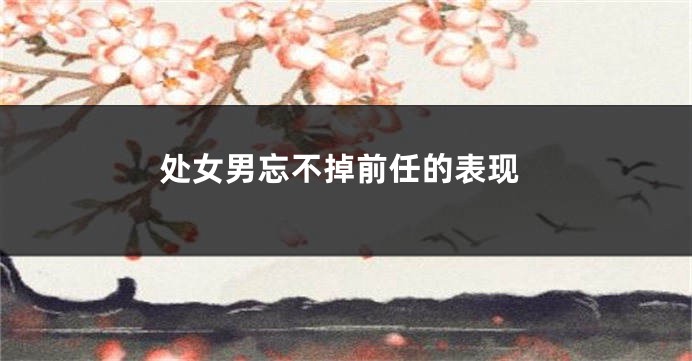 处女男忘不掉前任的表现