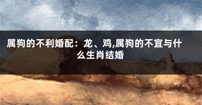 属狗的不利婚配：龙、鸡,属狗的不宜与什么生肖结婚