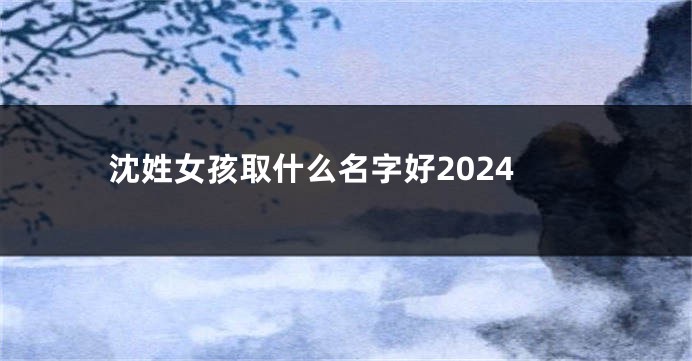 沈姓女孩取什么名字好2024