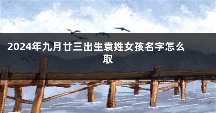 2024年九月廿三出生袁姓女孩名字怎么取