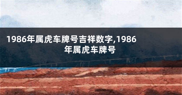 1986年属虎车牌号吉祥数字,1986年属虎车牌号