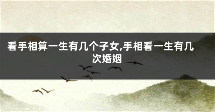 看手相算一生有几个子女,手相看一生有几次婚姻