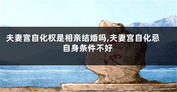 夫妻宫自化权是相亲结婚吗,夫妻宫自化忌自身条件不好