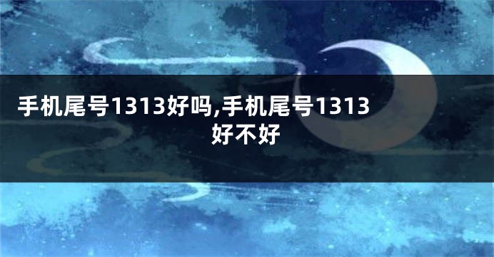 手机尾号1313好吗,手机尾号1313好不好
