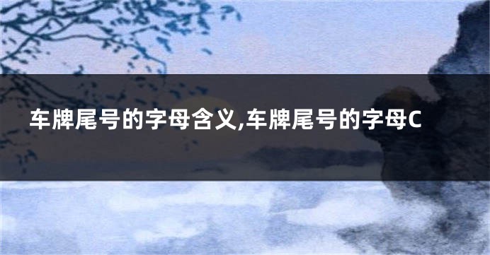 车牌尾号的字母含义,车牌尾号的字母C