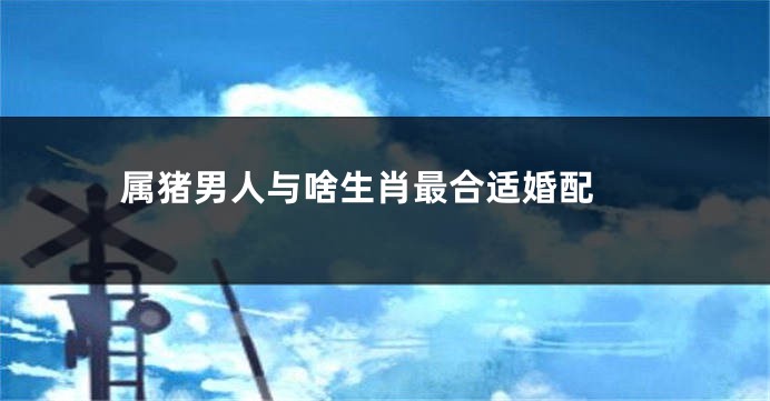 属猪男人与啥生肖最合适婚配 