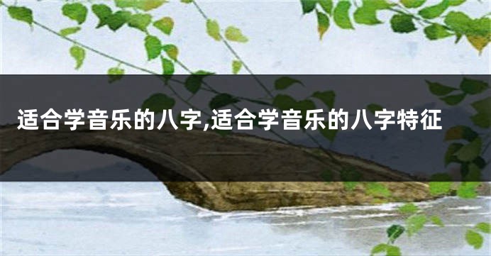 适合学音乐的八字,适合学音乐的八字特征