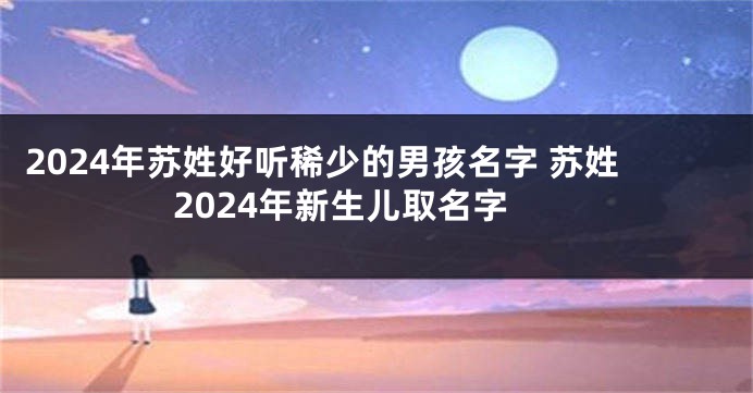 2024年苏姓好听稀少的男孩名字 苏姓2024年新生儿取名字