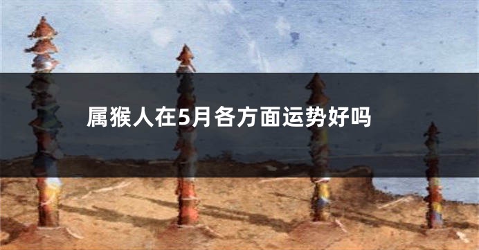 属猴人在5月各方面运势好吗