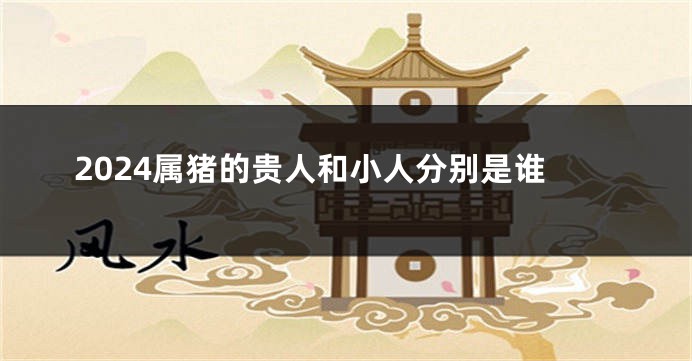 2024属猪的贵人和小人分别是谁