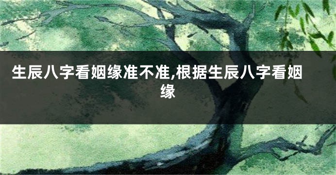 生辰八字看姻缘准不准,根据生辰八字看姻缘
