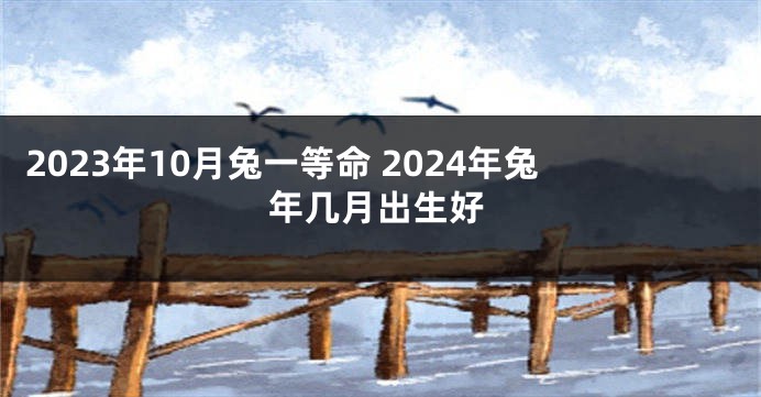 2023年10月兔一等命 2024年兔年几月出生好
