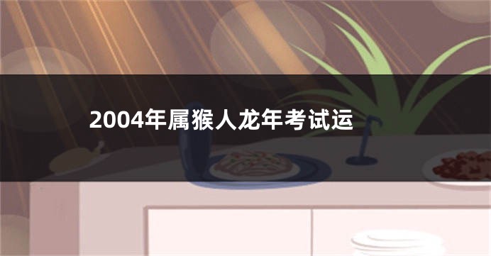 2004年属猴人龙年考试运
