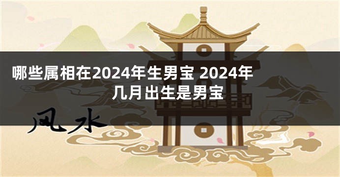 哪些属相在2024年生男宝 2024年几月出生是男宝