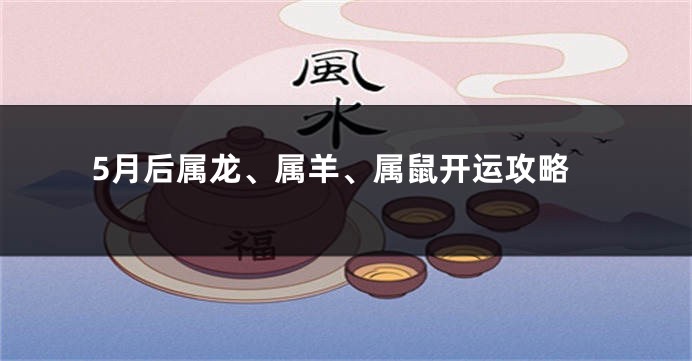 5月后属龙、属羊、属鼠开运攻略