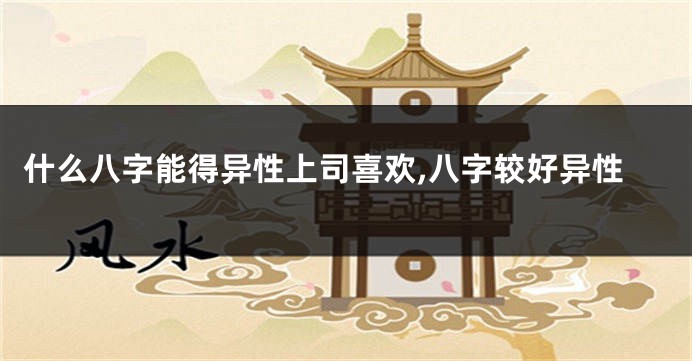 什么八字能得异性上司喜欢,八字较好异性