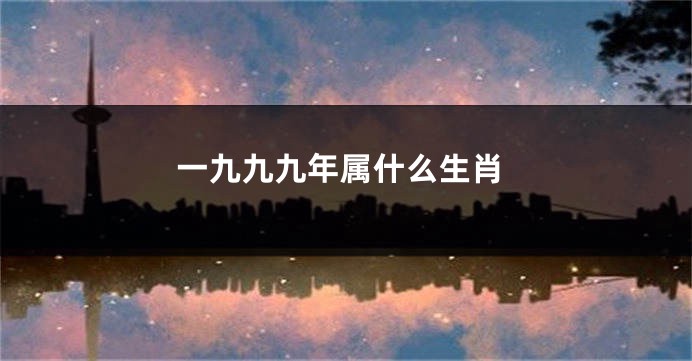 一九九九年属什么生肖