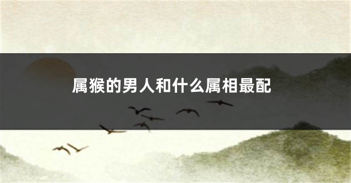 属猴的男人和什么属相最配