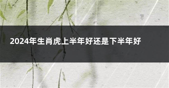 2024年生肖虎上半年好还是下半年好
