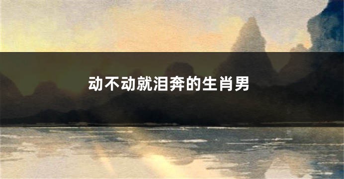 动不动就泪奔的生肖男